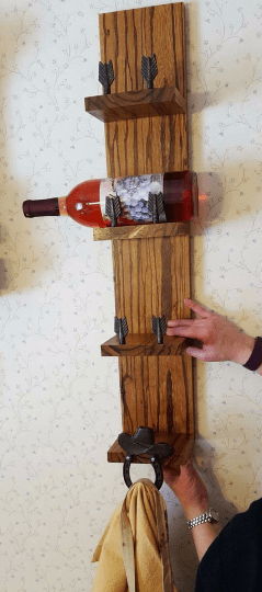 Cowboys and Indians Wine Rack - Martin Woodworking